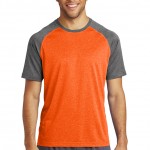 Sport Tek Deep Orange Heather/Graphite Heather