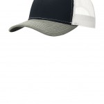 Port Authority Rich Navy/Heather Grey/White